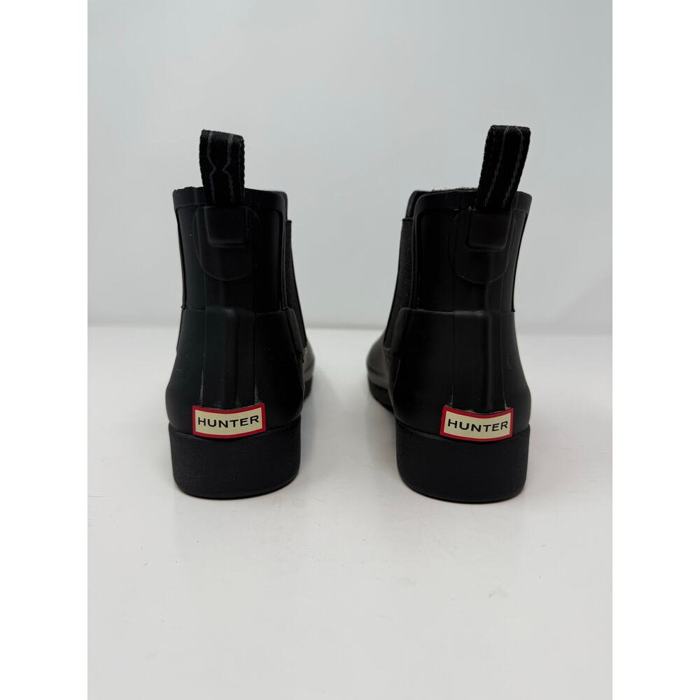 Hunter Refined Chelsea Rain Boot Women's 6 Black Waterproof Weatherproof EUC - Picture 5 of 11